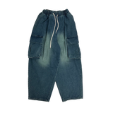 marine washed denim balloon pt