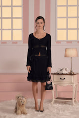 Vanilla lace cardigan - black