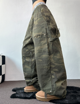 CARPENTER MILITARY HIP DAMAGE PANTS 🤎💚🩶3COLOR/2SIZE