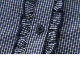 Rielle Check Frill Blouse
