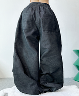 STITCHING POINT PARACHUTE DENIM PANTS🖤
