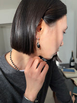 [925silver] Onyx drop earring