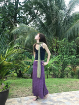 Deep V-neck Sleeveless (Navy)