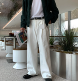エイデン 401 コットン ラウンドトップ ワイドパンツ