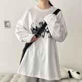 リンド クラック レタリング ロングスリーブ Tシャツ(4 colors) H&L