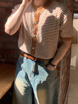 Chain round short-sleeved cardigan