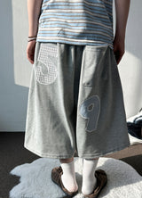 Baby Patch Number Print Bermuda Shorts 4color