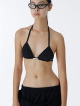 CUBIC SWEAT BIKINI TOP (BLACK)