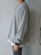 [A-T0042] レイヤードヘンリーネックTシャツ (3色)
