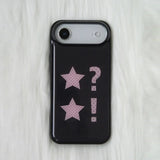 Dot Star pink deep dark brown Epoxy Bumper Case 