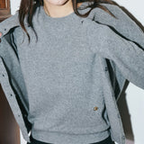 Short Sleeve Wool Knit Grey