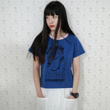 RUMI crop T-shirt [Navy]