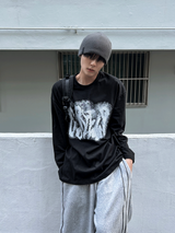 ルーズフィットスウェットシャツTシャツ