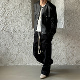 [UNISEX] フラップストリングカーゴバンディングパンツ (2color)
