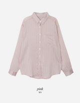 BZ Stripe Pocket Loose Fit Shirt (3color)