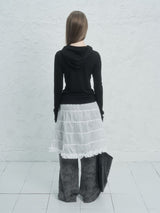 RIVET BUTTON HOODIE TOP