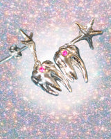 【MADE】Starry Tooth Gem Earrings (Ruby)