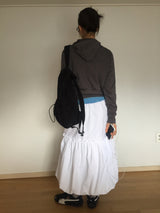 pumpkin nylon long skirt