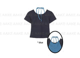 OVERLAP HALTER TEE