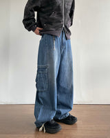 Stack cargo denim pants