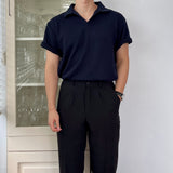 6-color short-sleeve collar knit
