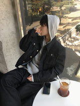 Yeezy Relax Fit Henley Neck Hoodie 4C