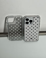 ドット ジェリー ゲル ハード スリム スマホケース - グレー