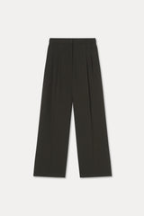 Twill Fintuck Slacks_Brown