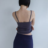 [Heribin] Flower Jacquard Shirred Sleeveless Top - 4 Colors