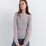 Bustier Knit Set Gray