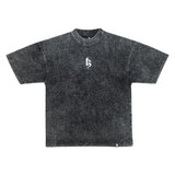 BETREZ オーバーサイズアシッドウォッシュTシャツ - WHITE LOGO
