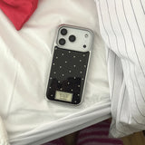 [Epoxy] mini stitch(black) silver bumper case