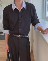 Soba Ribbed Round Cardigan
