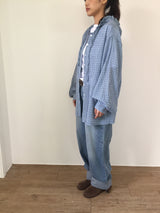 Cool Frill Hoodie Check Shirt (2color)