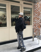 Twist fur jacket