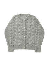 FOG CABLE KNIT CARDIGAN (GREY)
