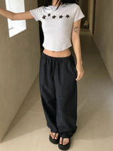 デイジーポップフラワープリントステッチTシャツ