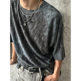 [S/S] タイダイダメージハーフスリーブ (2color)