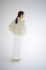Sheer wide jumper, Light khaki
