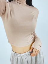 (SPECIAL PLANNED PRICE❤LONG & SHORT❤5 COLORS❤) GLAMOUR SLIM-FIT STRETCH LONG-SLEEVE TURTLE-NECK TOP