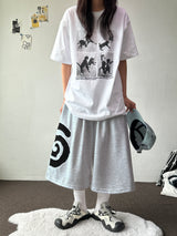 Hip Tone Side Big Snail Balloon Bermuda Shorts 4color