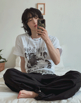 Happy picture printing short sleeve t-shirt