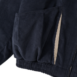 Corduroy Contrast Quilted Blouson - NAVY