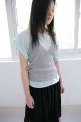 バックレスホルターネックスリーブレストップス (5colors)