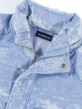 (DUCK DOWN) VELVET DOWN CROP PUFFER PADDING_Sky Blue