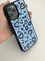 F.heart leopard case (blue)
