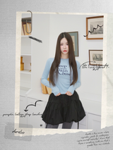 Sky V-neck Spandex Slim Long-Sleeved T-shirt