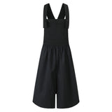 Cotton Suspender Skirt (BLACK)
