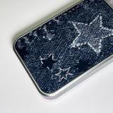 フェイドデニムスターダストスマホケース ダークインディゴ (SV_MagSafeGlass)