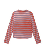 グラノーラ ストライプド LS Tシャツ ピンク(CV2GFFT555A)